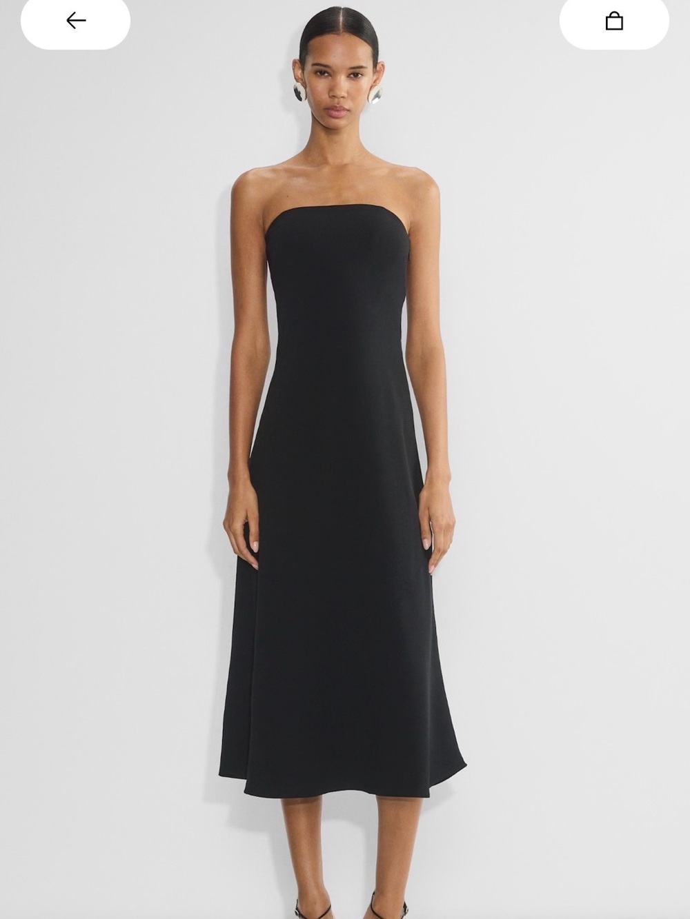 Aritzia Babaton Glance Dress NWT Strapless Black Midi Dress